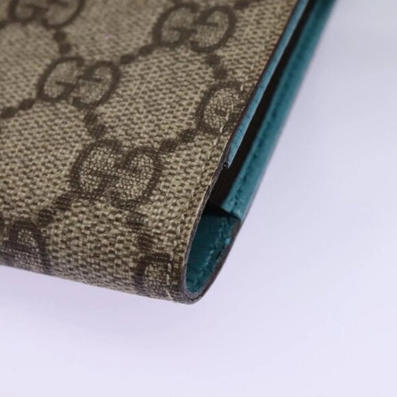 GUCCI GG Supreme Pouch PVC Leather Beige 125848 Auth 113564 - Picture 3 of 16